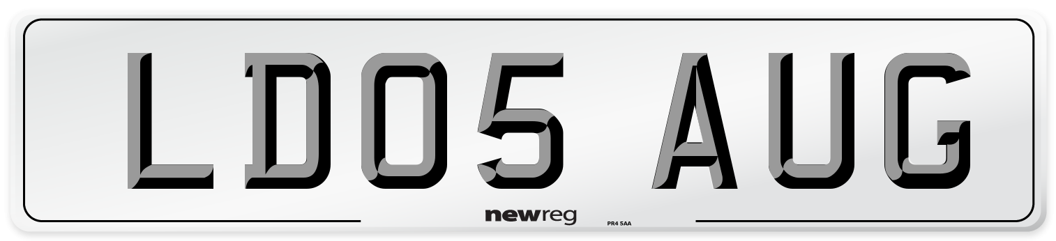 LD05 AUG Number Plate from New Reg